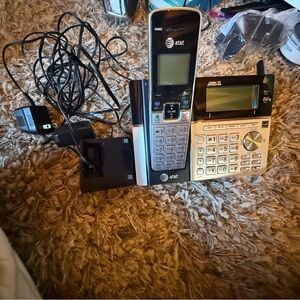 Cordless Phone System - Black and Silver